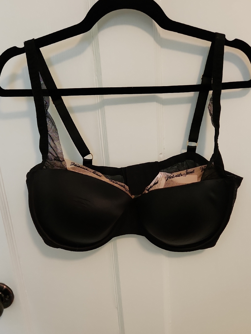 Victoria's Secret Black Balconette Bra with Nude Lining